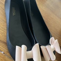 Melissa Size 3 New Flat Shoes With Ribbon