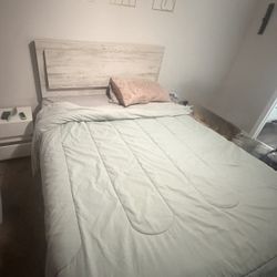 Queen Size Bed Frame And Mattress Like New