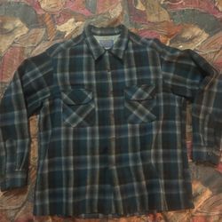Vintage Pendleton Flannel 60s Boardwalk Size M/L Wool 