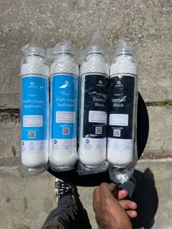 Avalon Water Filters 4-Pack (2 Stage 1 Sediment, 2 Stage 2 Carbon Block)