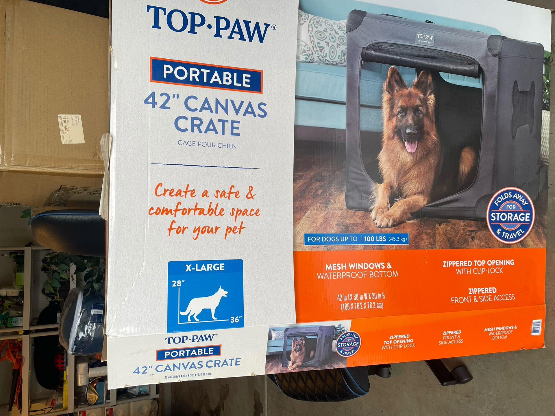 Portable Canvas Dog Crate