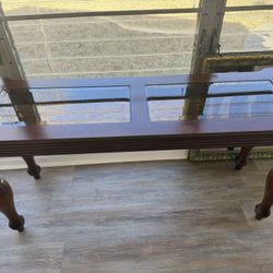 Table With 2 Rectangular Glass