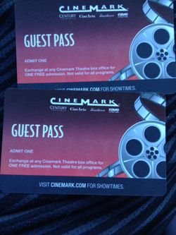 Movie passes for any movie !!
