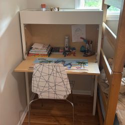 Modern White Kids Folding Desk
