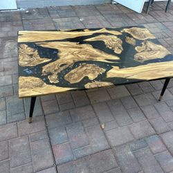 Handmade modern mid-century style, coffee table.