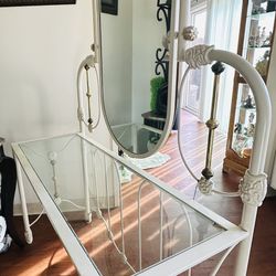 Antique Style Glass Vanity Mirror 