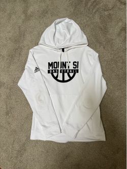 Mount si basketball white/black hoodie size large
