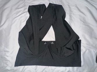 Black Open front Top size L