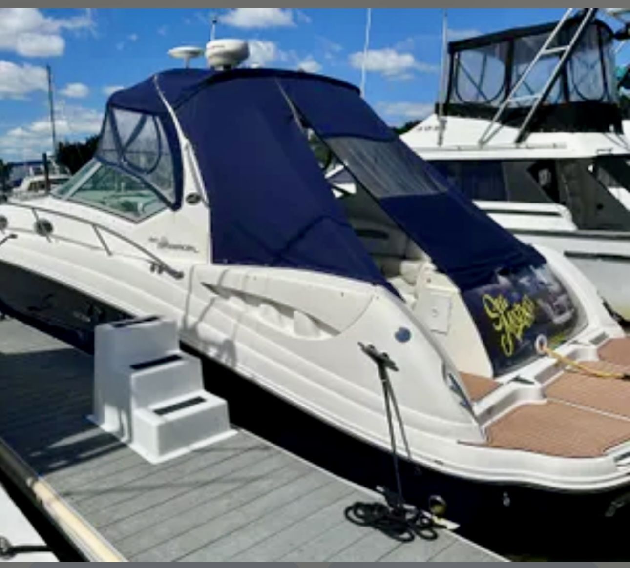 03-04 Sea Ray 340 Bimini Sunshade Canvas Top