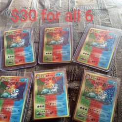 $30 For All 6 Pokemon Replica Cards 