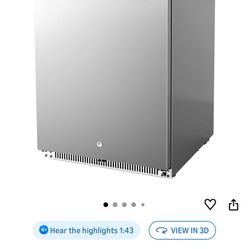 Mini Fridge Cans Outdoor Beverage Refrigerator, 5.47 cu. ft. Built-in Beverage Cooler with Easy-Swap Reversible Door, 26°F Outdoor Beverage Fridge, SU