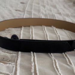 New Dutyman Black Leather Buckless Belt