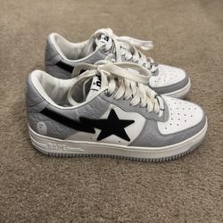 Bapestas Low M2 White Grey Men’s Size 8.5