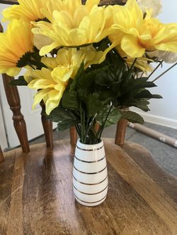 Flower With White Pot
