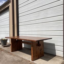 Custom Built Dining Table Solid wood Farmhouse Set Modern Rustic Bench Country Oval Round Counter Breakfast Height  Farm House 