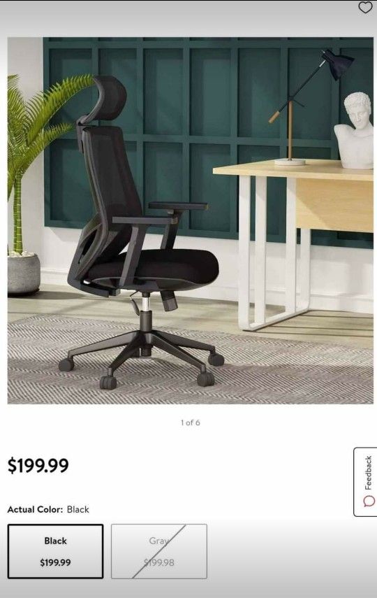 Ergonomic Office Chair, Mesh Chair with Lumbar Support, Tribesigns High Back Desk Chair with Breatha