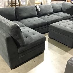 Fabric Sectional Ottoman