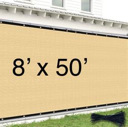 FENCE SCREEN 8 x 50 Privacy Screen - Beige 8x50