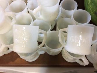 Grog (BC Comics) 25 Mug Lot 1970’s milk glass coffee mugs