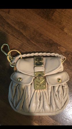 Miu Miu Matelasse Coin Purse Keychain
