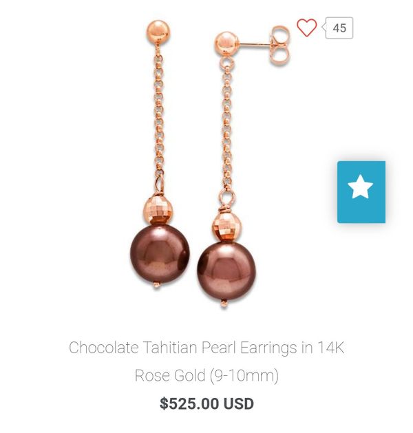 Chocolate Tahitian Pearl Earrings 14k Rose Gold For In Kailua Chocolate Tahitian Pearl Earrings 14k Rose Gold For In Kailua Hi Offerup