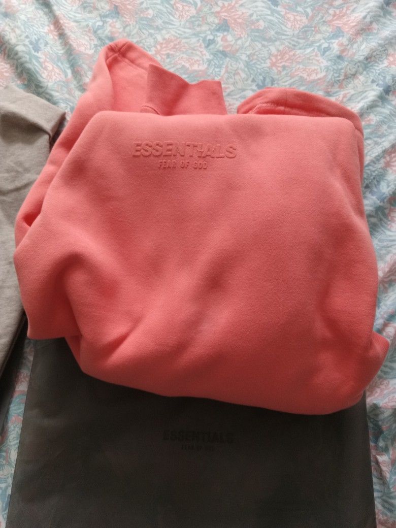 Pink Essentials Hoodie Size Large