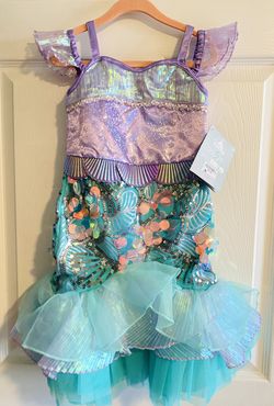 Disneyland Bibbidi Bobbidi Boutique Ariel Dress Costume Size 5/6 Little Mermaid