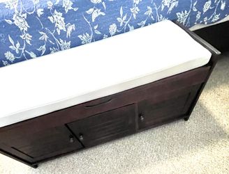 Brand New Cherry Wood Storage Sitting Bench.