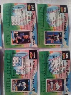 109 Baseball Collectors Cards