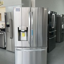 LG 24 Cu. Ft. PrintProof Stainless Steel Smart Wi-Fi Enabled Door-In-Door Counter-Depth Refrigerator With Craft Ice Maker  FVR