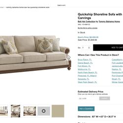 Tommy Bahama White Couch