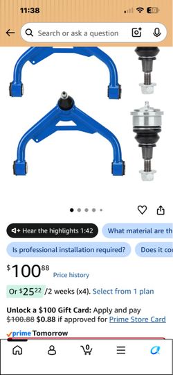 Front upper control arms
