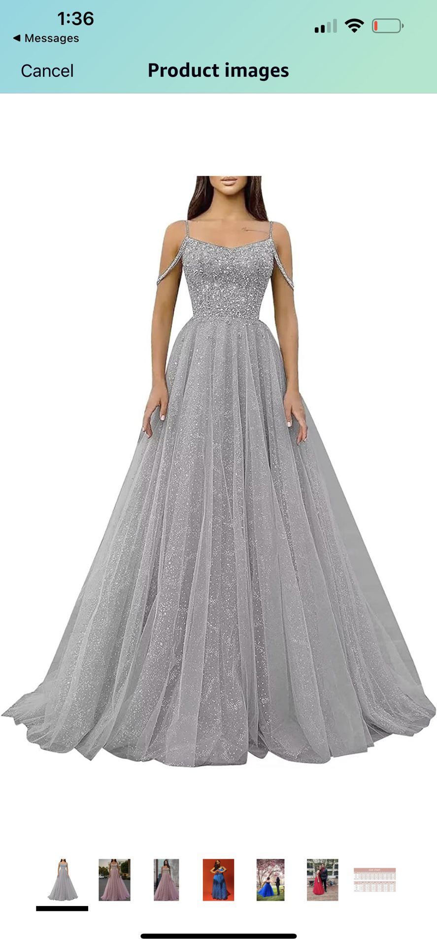 Silver Prom Dress / Graduation/ quinceañera