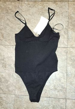 Zara seamless woman's black bodysuit new