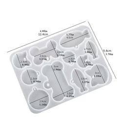 Moldes de resina para llavero, moldes de silicona Placa Para Mascotas