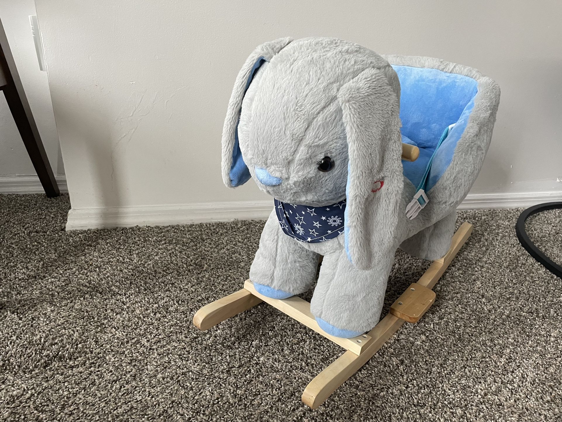 Qaba Kids Ride On Rocking Horse Toy Bunny Rocket