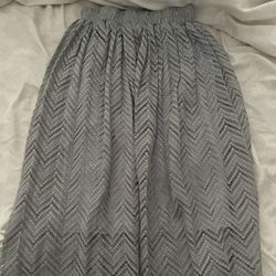 Gray Skirt - Midi Length
