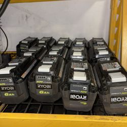 Ryobi 40v 6ah Battery’s 