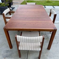 Authentic Danish Extendable Teak Dining Table