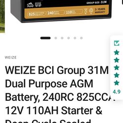 Dual Purpose Boat Batteries 250.00 for both Only Used 5 times Great Batteries