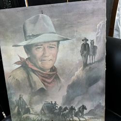 Vintage Cowboy John Wayne Wall Art 