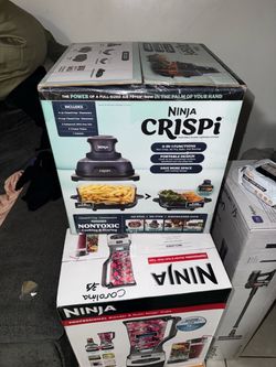 Ninja Crispi 4 qt. Grey Portable Glass Air Fryer Cooking System with Storage Lids, Microwave, Freezer and Dishwasher Safe