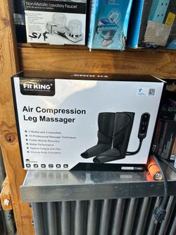 FIT KING Leg Massager for Circulation and Pain Relief, Air Compression Leg and Foot Massager to Relieve Pain Swelling Edema with 2 Size Extensions- Gr