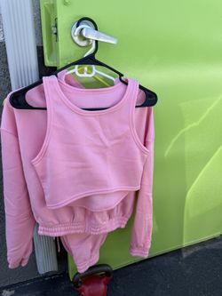 3 Set Pink Sweater And Pants Large