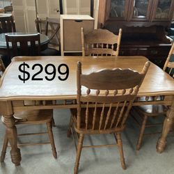 Assortment of Kitchen Tables and Chairs 