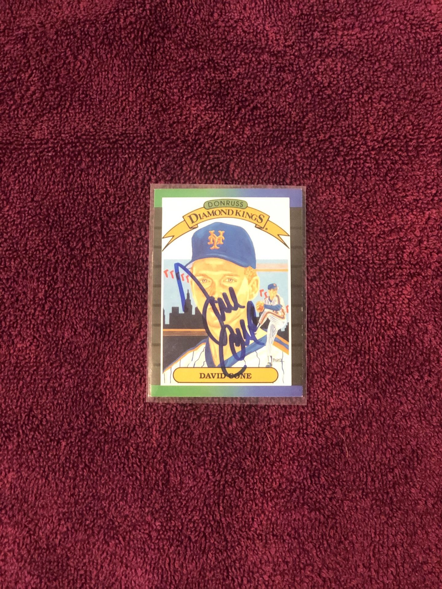 Dave David Cone Hand Signed Autograph Was Morning Diamond King’s NY Mets Baseball Card Genuine