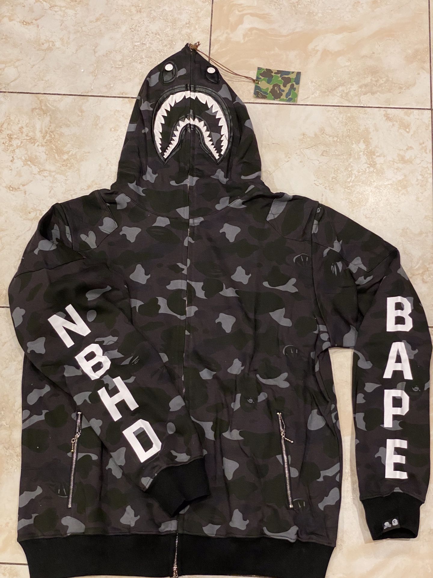 Black camo NBHD bape sweater S M L XL XXL