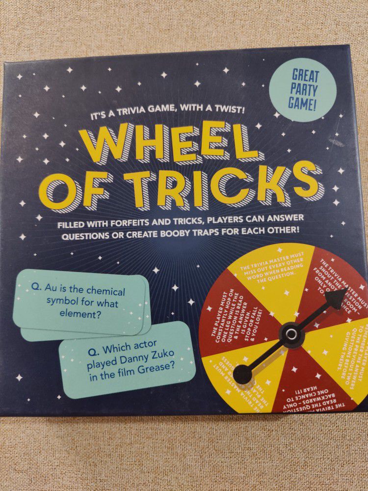 Wheel Of Tricks Trivia Game With A Twist - New Unopen Box 