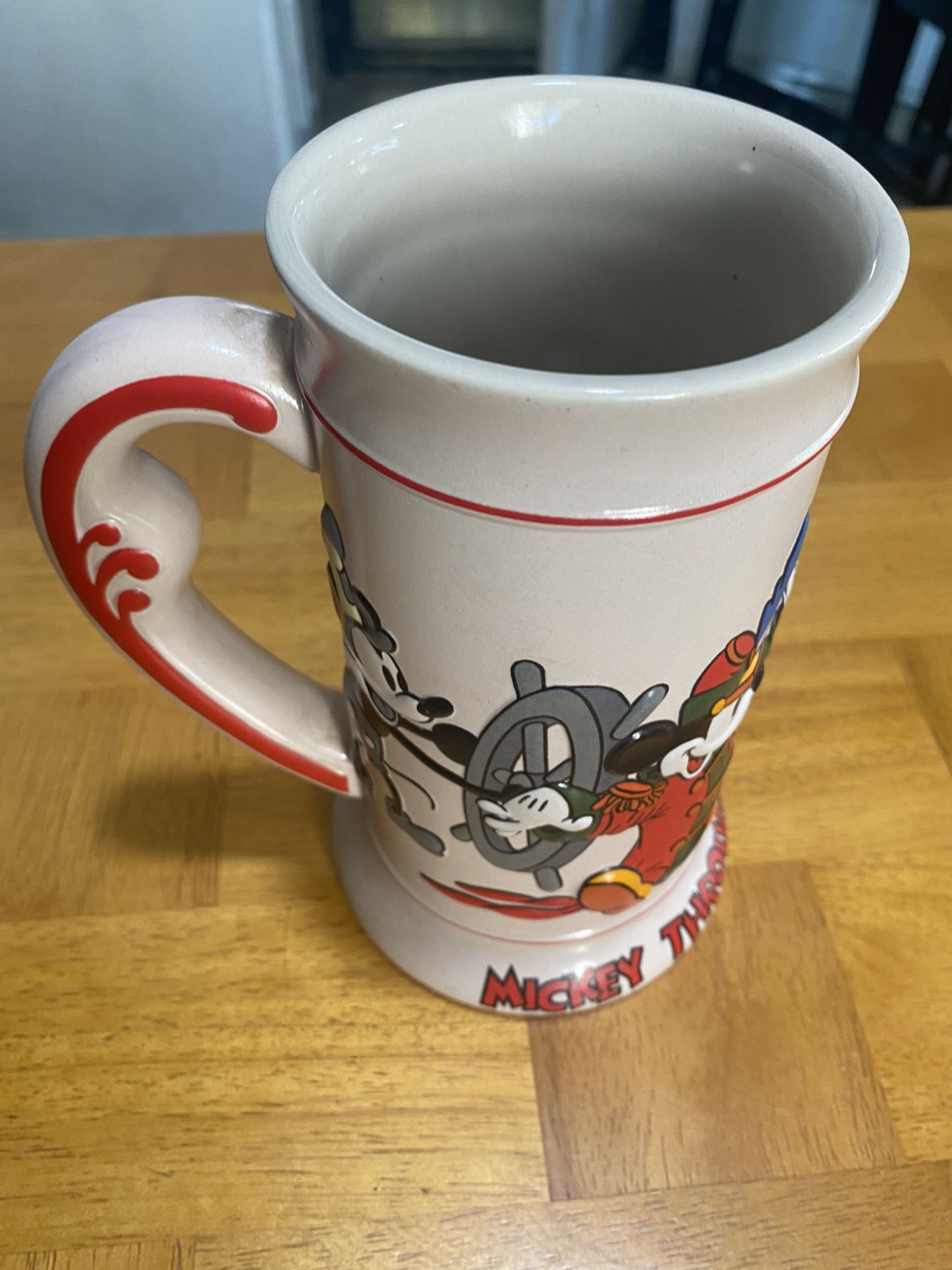 DISNEY MICKEY MOUSE THROUGH THE YEARS Stein-Mug Coffee Cup Collectible