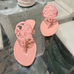 Tory Burch Baby Pink Patent Leather Sandals